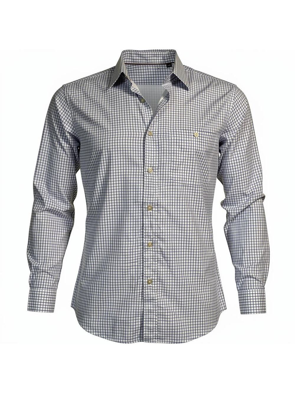 Orvis Country Hill Button Down Shirt Mens XL Blue Check Cotton LS Collar